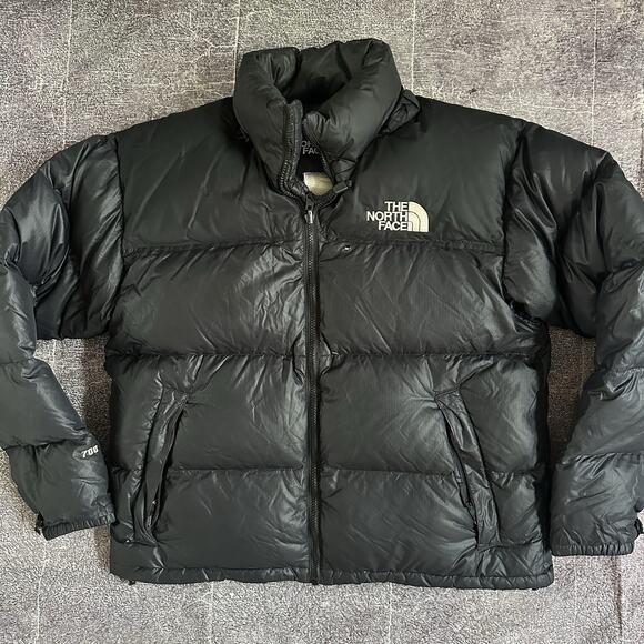 Men's Vintage Y2K The North Face Black 700 Down Nuptse Puffer Coat Jacket Sz M